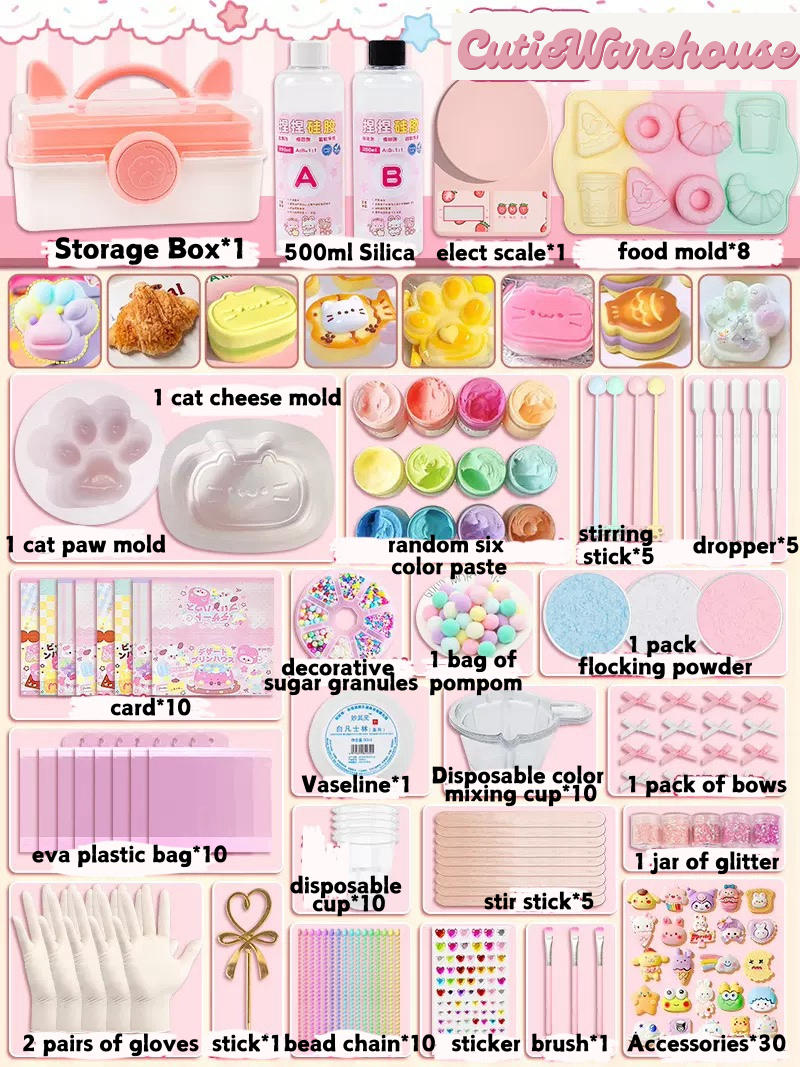 Taba Squishy Craft Kit Everything You Need Handmade Silicone Taba Squishy Stress Relief Squishy Toy